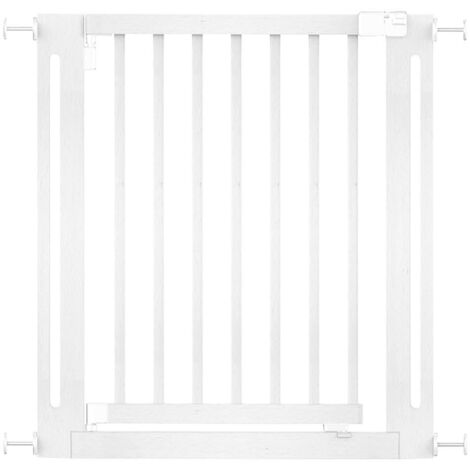 Safetots Barrière Élégante En Bois Blanc, Ouverture Extra Large De 57cm, 79cm - 87cm