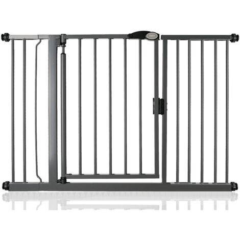 Safetots Barrière De Sécurité À Pression, Barrière D'escalier Pour Bébé 125,4cm - 132,4cm, Couleur Gris Ardoise
