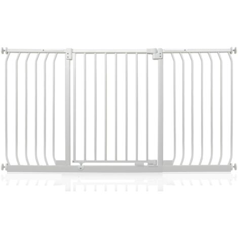 Safetots Barrière De Sécurité Elite, Barrière D'escalier À Fixation Par Pression, 152cm - 161cm, Couleur Blanc Mat
