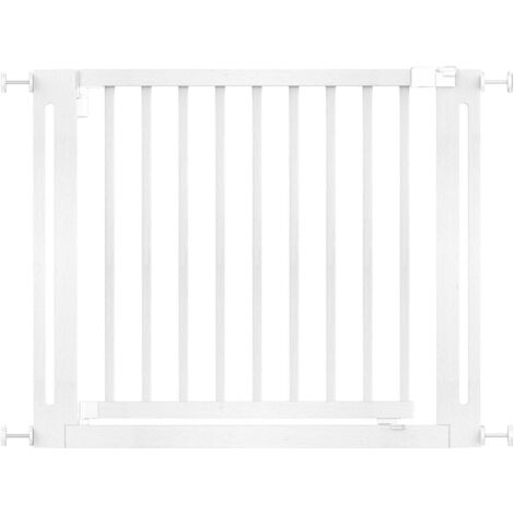 Safetots Barrière Élégante En Bois Blanc, Ouverture Extra Large De 73cm, 95cm - 103cm