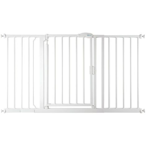 Safetots Barrière De Sécurité À Pression, Barrière D'escalier Pour Bébé 139,8cm - 146,8cm, Couleur Blanc