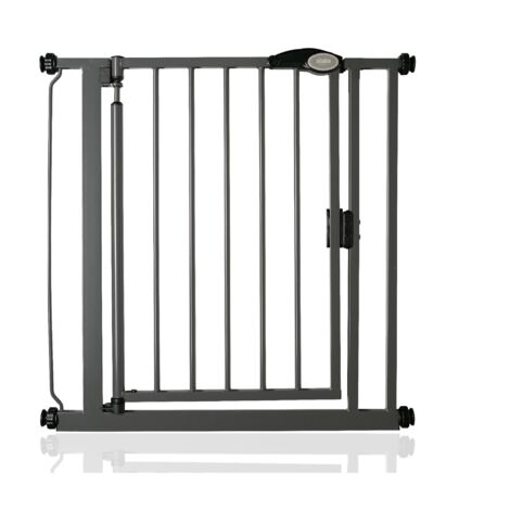 Safetots Barrière De Sécurité À Pression, Barrière D'escalier Pour Bébé 75cm - 82cm, Couleur Gris Ardoise