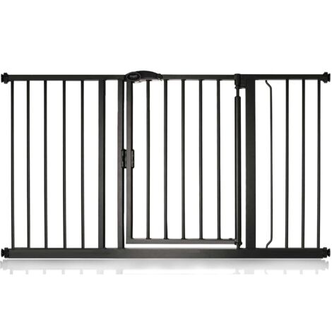 Safetots Barrière De Sécurité À Pression, Barrière D'escalier Pour Bébé 132,6cm - 139,6cm, Couleur Noir Mat
