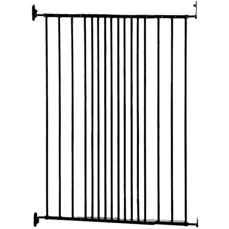 Safetots Barrière D'escalier Extra Haute À Vis Pour Bébé, Hauteur 103,5cm, 62,5cm - 106,8cm, Couleur Noir