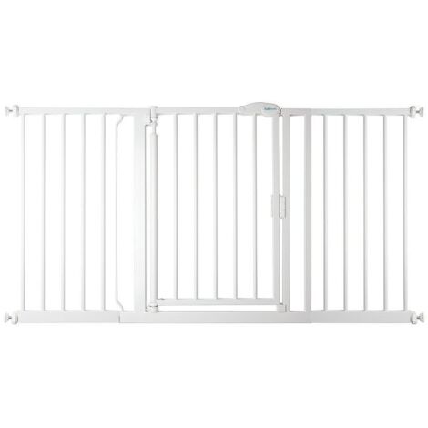 Safetots Barrière De Sécurité À Pression, Barrière D'escalier Pour Bébé 147cm - 154cm, Couleur Blanc