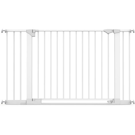 Safetots Barrière De Sécurité Avec Barre De Seuil Extra Basse, Ouverture Extra Large De 81cm, 138cm - 145cm, Blanc