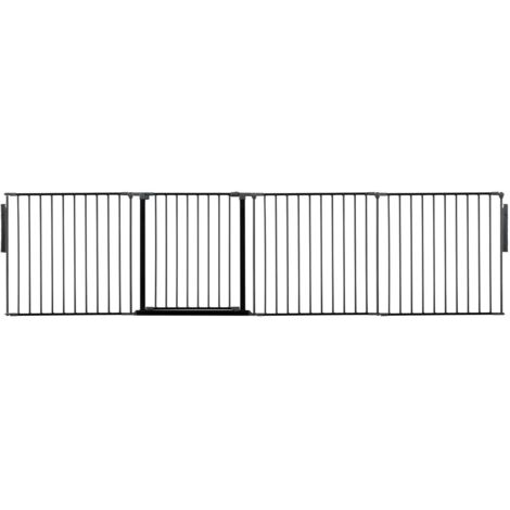 Safetots Séparateur De Pièce Multi-panneau Premium, Jusqu'à 298cm De Largeur, 70cm De Haut, Couleur Noir