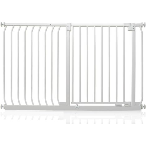 Safetots Barrière De Sécurité Elite, Barrière D'escalier À Fixation Par Pression, 134cm - 143cm, Couleur Blanc Mat