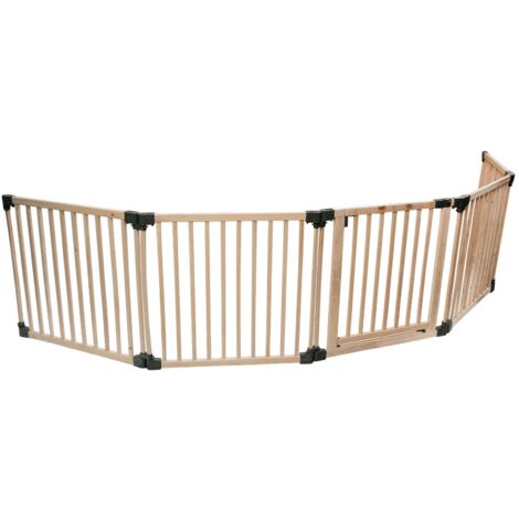 Safetots Barrière De Sécurité Multi-panneau En Bois, Avec Porte, Jusqu'à 416cm De Largeur X 76cm De Hauteur, Bois