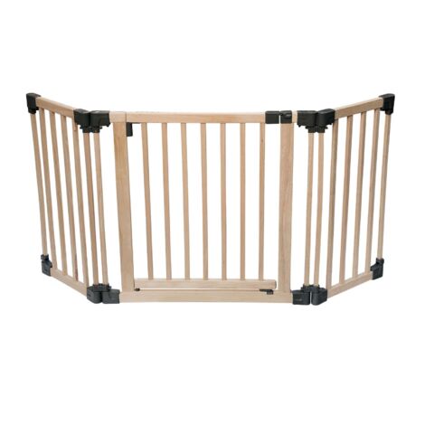Safetots Barrière De Sécurité Multi-panneau En Bois, Avec Porte, Jusqu'à 176cm De Largeur X 76cm De Hauteur, Bois