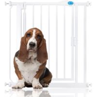 Bettacare Barrière Pour Chien Et Chiot À Fermeture Automatique, 75cm - 82cm, Couleur Blanc