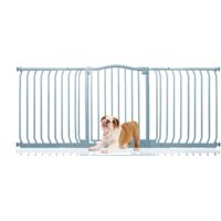 Bettacare Barrière Pour Animaux Avec Design Courbé, Barrière À Pression Pour Chien Et Chiot, 179cm - 188cm, Gris Mat