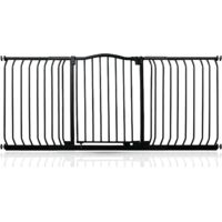 Safetots Barrière De Sécurité Supérieure Avec Design Courbé, Barrière De Sécurité À Pression, 170cm - 179cm, Noir Mat