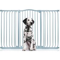 Bettacare Barrière Pour Chien À Design Courbé Extra Haute, 143cm - 152cm, Hauteur Extra Haute De 100cm, Gris Mat