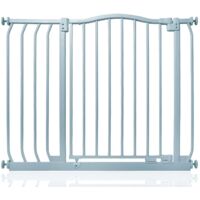 Safetots Barrière De Sécurité Supérieure Avec Design Courbé, Barrière De Sécurité À Pression, 89cm - 98cm, Gris Mat