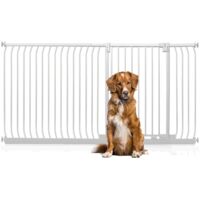 Bettacare Elite Barrière Pour Chiens Extra Haute, 189cm - 198cm, Hauteur Extra Haute De 96.8cm, Couleur Blanc Mat