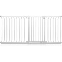 Safetots Barrière De Sécurité Extra Haute Elite, 234cm - 243cm, Hauteur Extra Haute De 96.8cm, Couleur Blanc Mat