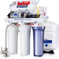 iSpring RCC7P-AK Système d’Osmose Inverse 6 Étapes avec Pompe, Filtration Alcaline pH+, 75 GPD