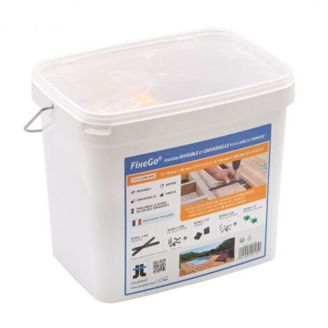 Sistema de fijación para tablones de terraza - Fijación invisible para lama de terraza de madera FIXEGO - JOUPLAST - JOUPLAST