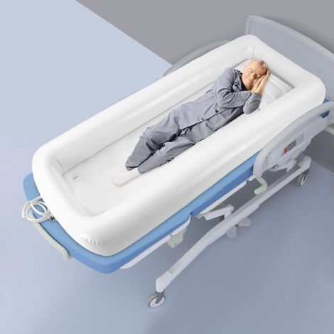 Kit portable pour baignoire gonflable pour adultes, coussin d'air, bac de douche en PVC pour personnes âgées handicapées, patients alités, personnes âgées handicapées, femmes enceintes 10 L