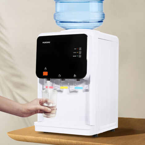 Distributeur d'eau réfrigérée pour plan de travail, distributeur d'eau électrique, capacité de 4,5 à 18,9 litres, chargement par le haut, eau chaude et froide, pour les maisons, les cuisines, les bure (1/5)