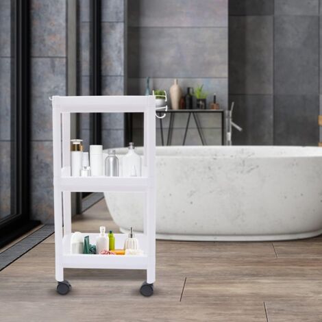 Chariot de rangement à 3 étages pour bureau, salon, cuisine, maison, bureau, artisanat, chambre à coucher (1/5)