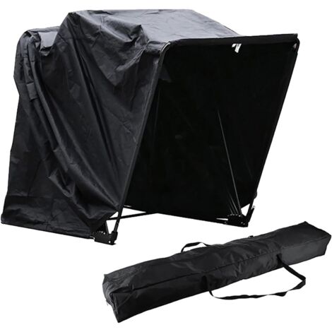 Garage Tente Moto Pliant éTanche Tissu Oxford Universel avec Sac Fourre Tout Noir Haute Qualité Housse de Protection pour vélo Exterieur Imperméable UV Anti Pluie Neige Poussière (1/5)