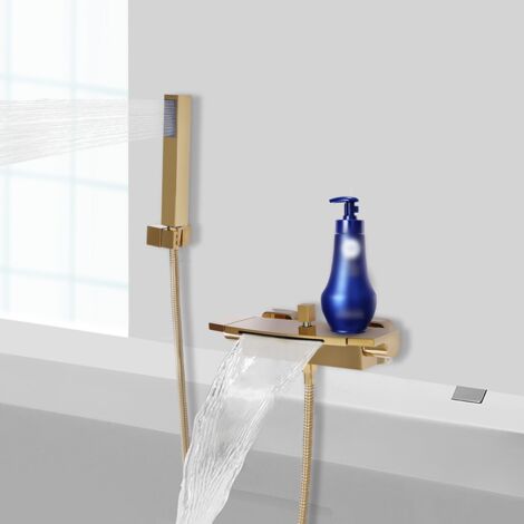 robinet de baignoire kit de douche cascade robinet de baignoire avec douche à main (1/5)