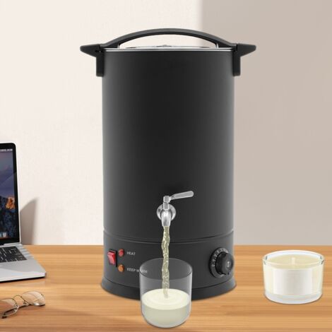 Kit de fabrication de bougies 15 L Fondant électrique commercial pour cire avec prise de courant chauffante et conception au sol 1800 W