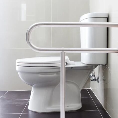 Main courante WC Poignée d'appui pour salle de bains Poignée en acier inoxydable en forme de U (1/5)