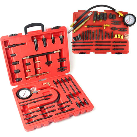 Kit de testeur de compression 40 bars, kit d'outils de test de pression moteur, adapté aux tests de compression sur les moteurs à essence et diesel