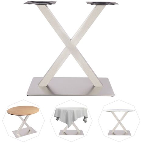 Pieds de table en acier inoxydable Pied de table Pied de table en X Patin de table (1/5)