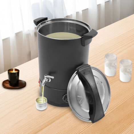 Grand fondoir à cire 12 L, fondoir électrique pour kit de fondoir à cire DIY, nettoyage facile, fabrication de bougies, 30-110 °C, kits de fabrication de bougies