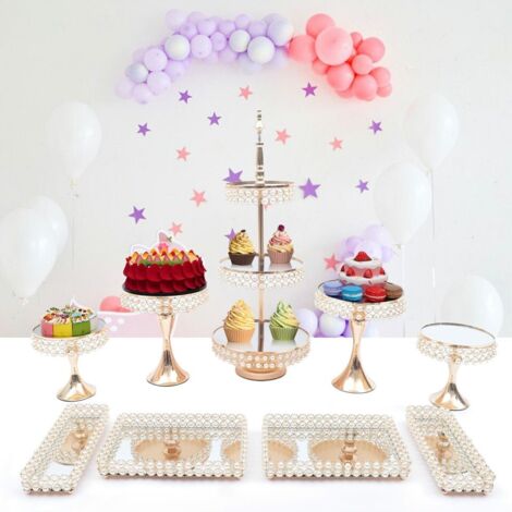 Plateau à gâteaux en acier inoxydable Plateau à gâteaux Cake Stand Support à gâteaux rond Pied Cake Plate (1/5)