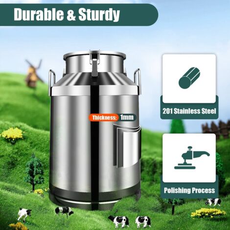 Boîte à lait de 60 litres en acier inoxydable et silicium pour une utilisation intensive dans les restaurants (1/5)