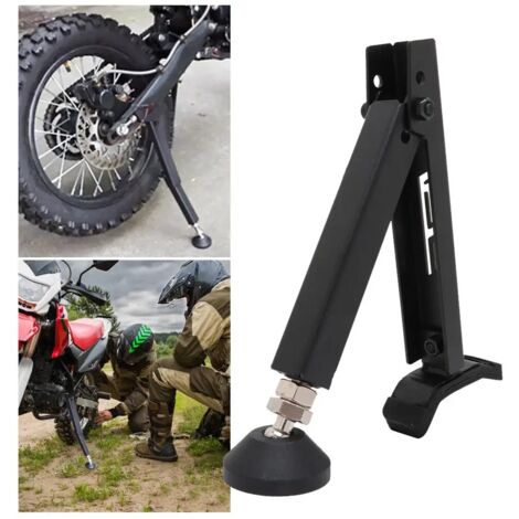 Béquille latérale simple pour moto Béquille de levage de roue avant arrière pour moto Noir (1/5)