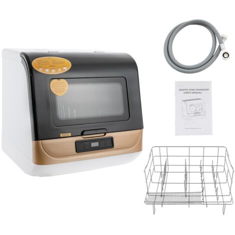 800w Mini lave-vaisselle 5L Lave-vaisselle tablette 6 programmes de lavage Portable