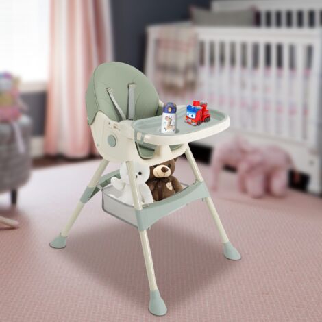 Chaises bébé à roues universelles, chaises hautes réglables en hauteur, chaises bébé pliantes, chaises bébé pour enfants de 6 mois à 3 ans (1/5)