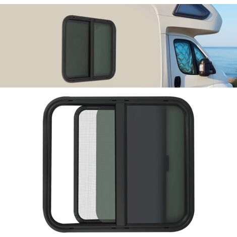 Fenêtre coulissante horizontale pour camping-car, fenêtre de 24 x 22 pouces, en aluminium, adaptée aux camping-cars, camions de transport, caravanes à essieu vertical, etc.