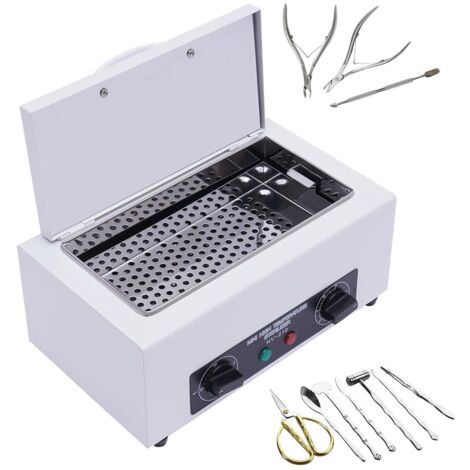 Stérilisateur à air chaud 300 W Stérilisateur Désinfectant pour cosmétiques Soins des ongles et des pieds Appareil de stérilisation Minuterie 1-60 Minutes (1/5)