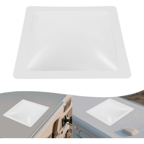 Fenêtre de toit avec fenêtre de toit - 66 x 66 cm - Pour caravane, camping-car, caravane ou camping-car -blanc (1/5)