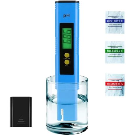 pH-mètre numérique haute précision, stylo testeur pH avec batterie, rétroéclairage, plage 0-14 pH, pour test d’eau domestique et laboratoire (1/5)