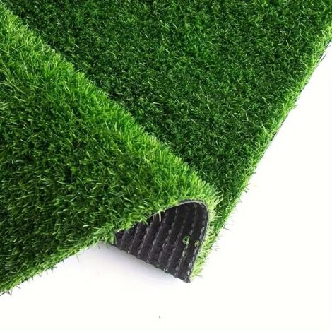 Gazon synthétique extérieur 0,5x2 m – Hauteur 15 mm, perméable à l'eau, idéal pour balcon, jardin et terrasse, gazon artificiel vert 1 pièce (1/5)