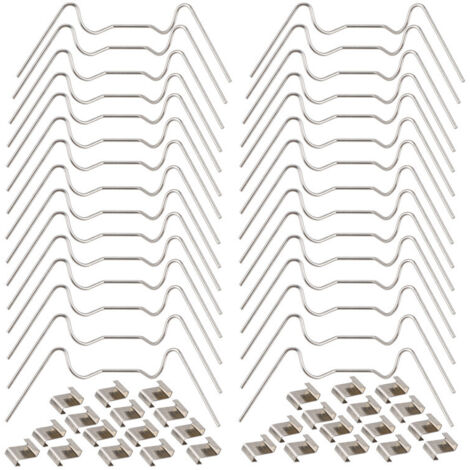 Lot de 100 clips de serre en acier inoxydable – 50 clips pour vitrage + 50 clips Z pour chevauchement – Kit de réparation pour panneaux de verre (1/5)
