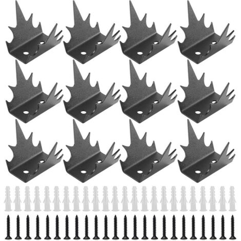 12 clous de sécurité pour clôture anti-escalade – Dispositifs de dissuasion, clous pour clôture et mur, protection anti-intrusion (1/5)