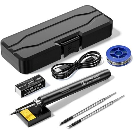 Kit Fer à Souder USB – 8W Température Réglable 300-450°C LED (1/3)