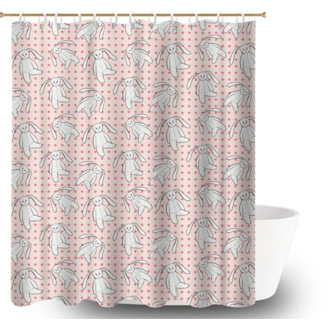 Voile de douche polyester 180x180 esthétique polyester pour salle de bain pour famille nombreuse (1/5)