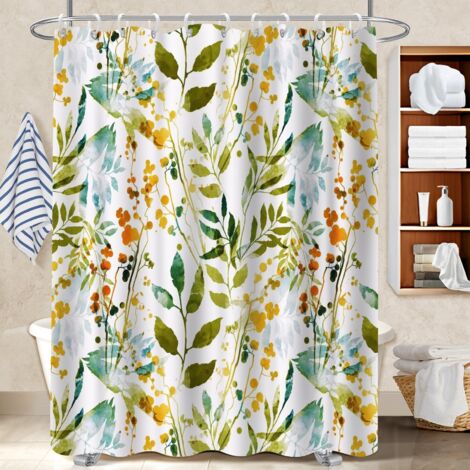 Kit rideau de douche en polyester 180x180 original rideau séchage rapide pour décoration salle de bain (1/5)