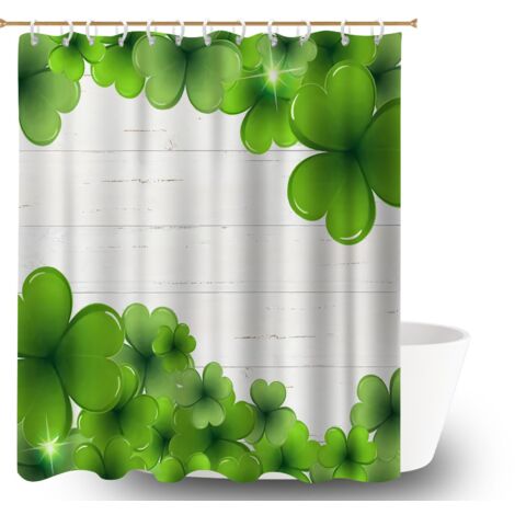 Rideau de douche tissu polyester 180x180 avec anneaux bâche de douche pour hôtel / airbnb (1/5)