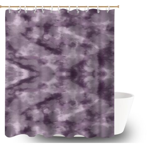 Voile de douche fluide en polyester 180x180 avec motif rideau imperméable pour maison secondaire (1/5)